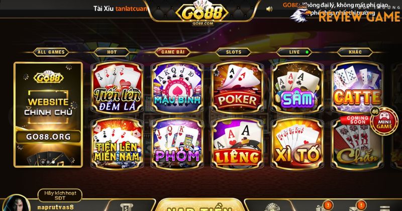 Kho Game Bài Đổi Thưởng Go88 Đặc Sắc